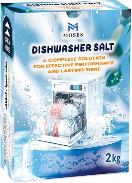 Dishwasher Salt, 2 × 2 kg, Limescale Protection, MOSES Salt (4KG)
