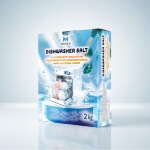 Dishwasher Salt, 2 × 2 kg, Limescale Protection, MOSES Salt (4KG)