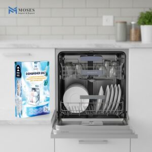 Dishwasher Salt, 2 × 2 kg, Limescale Protection, MOSES Salt (4KG)